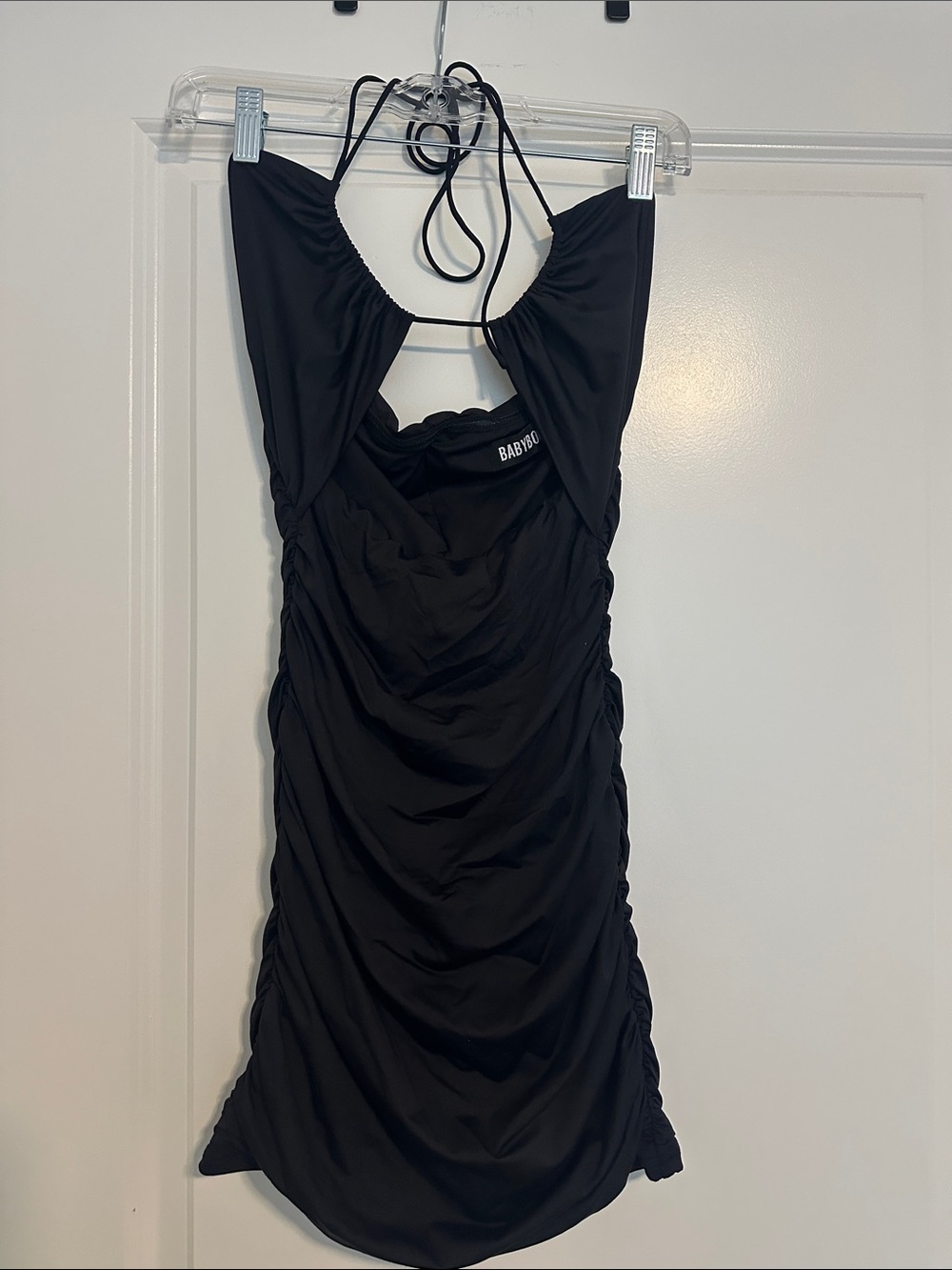 Babydoll Black Halter Mini Dress